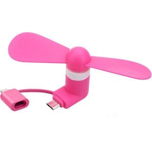 2 In 1 Mini Zachte Telefoon Ventilator, geschikt Voor Xiaomi Mobiele Telefoon En Apple Android Mini Handheld Cooling Mobiele Telefoon Ventilator