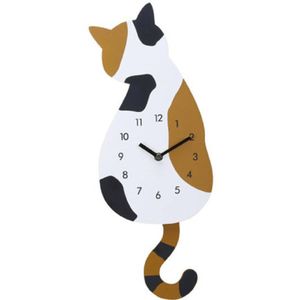 Creatieve Cartoon Leuke Kat Wandklok Home Decor Horloge Manier Staart Bewegen Stilte Voor Home Decor Moderne Minimalistische Wandklokken