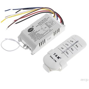 220V 1/2/3/4 Manieren Wireless On/Off Lamp Afstandsbediening Schakelaar Ontvanger Zender C90A