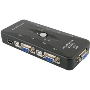 2 Poorten/4 Poorten Usb Hdmi Kvm Switch Box 2/4 In 1 Out 4K 1080P Vga Splitter kvm Switch Adapter Voor Hdtv Monitor Projector