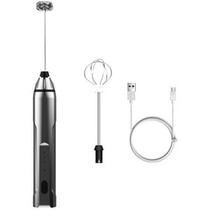 Handheld 3 Gear Verstelbare Melkopschuimer Oplaadbare Schuim Maker Elektrische Garde Rvs