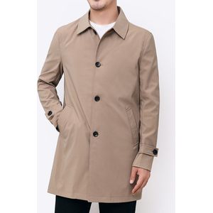 Business Mannen Windjack En Najaar Casual Mannen Revers Windjack Mannen Effen Kleur Lange Jas Mannen &#39;S Dunne Jas