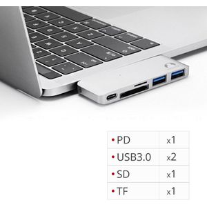 Snowkids Usb C Hub Type C Naar USB3.0 Sd Tf Kaartlezer Splitter Dock Voor Laptop Macbook Hp Dell Samsung asus Zenbook Huawei Mi