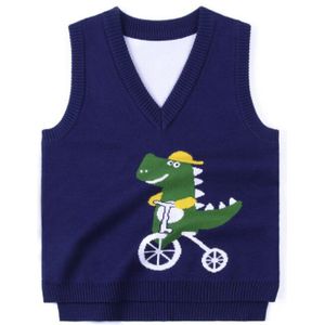 Kinderen vest lente gebreide vest trui voor jongens meisje Vest Baby Bovenkleding Kinderen Cartoon mouwloze vesten