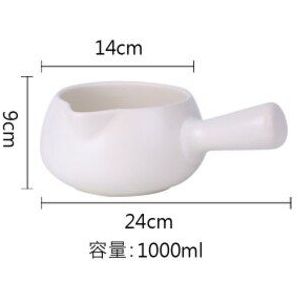 Witte Melk Pot Non-stick High-Profile Kleine Melk Pot Enkele Kleine Braadpan Kleine Baby Pap Keramische melk Pot
