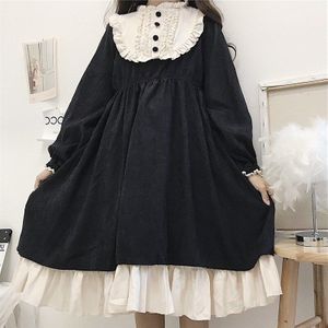 Meisjes Lolita Jurk Lange Mouw Zwarte Meid Cosplay Uniform Japanse Kawaii Lolita Dark Jurk Gothic Lolita Victoriaanse Jurk VO740