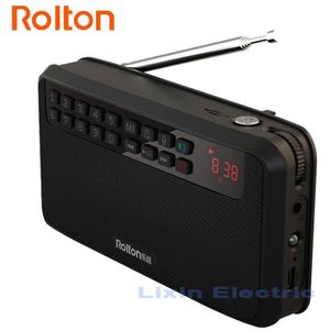 Rolton E500 Draagbare Stereo Bluetooth Speakers FM Radio Clear Bass Dual Track Speaker TF Card USB Muziekspeler LED Zaklamp