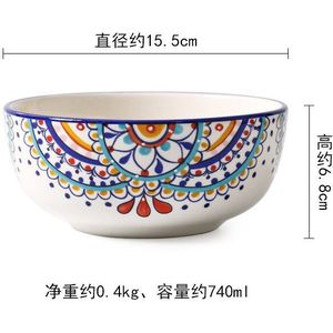 Keramische Bestek Set Bohemian Stijl Bone China Plaat Kom Schotel Cup Servies Huishoudelijke Keuken Benodigdheden Servies