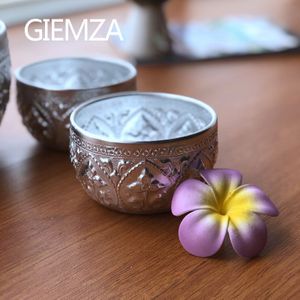 GIEMZA Decoratieve Kom Decor Zuidoost-azi Ë 1pc Manual Metal Mixing Bowls Decoraties Bowling Serveren Salade Soep Diner