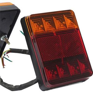 Djsona 1 Pcs 12V Led Achterlicht Voor Auto Truck Led Achterlicht Waarschuwingslichten Achterlichten achterlicht