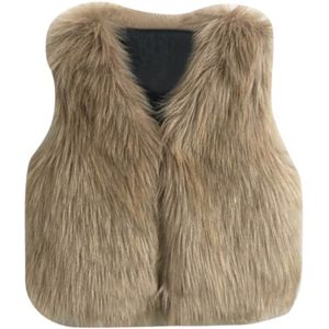 Nieuwkomers Solid Faux Fur Vest Peuter Meisje Winter Warme Kleding Kids Baby Vest Dikke Jas Uitloper BFOF