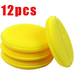 12 Stks/set Auto Auto Wax Polish Foam Sponge Hand Soft Wax Geel Spons Waxen Handdoek Spons Borstel Auto Verf care Cleaning
