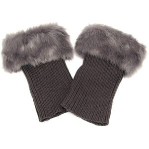 Womens Winter Gehaakte Gebreide Boot Manchetten Fur Knit Toppers Boot Sokken Benen Warmers Laarzen Accessoires Warmer