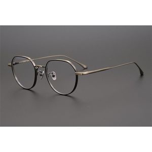 Schever - GMS846 - Ronde Brilmontuur - Puur Titanium - Unisex - Optische Brillen