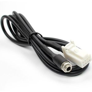 Biurlink 3.5mm Jack Auto Radio Aux-in Audio Adapter Kabel voor Nissan Infiniti Versa Tiida Qashqai Sylphy Geniss