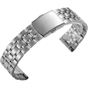 18Mm 20Mm 22Mm Goud Zilver Rose Goud Roestvrij Stalen Horloge Band Strap Metalen Armbanden Voor Mannen Vrouwen horloges Horlogeband