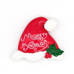 Hars koelkastmagneet kerstmuts kerstboom koelkast stickers 3d creatieve kerstcadeaus herten hoeden souvenir Christmas