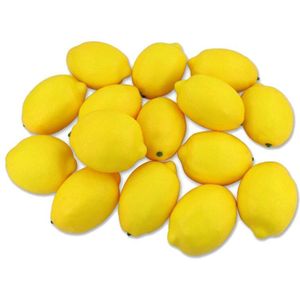 15Pcs Kunstmatige Nep Fruit Simulatie Gele Citroen Decoraties, Voor Stilleven Schilderijen Huis Keuken Partij Decoratie