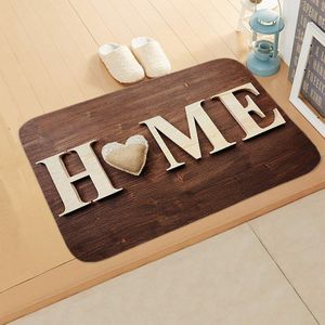 40*60Cm Retro Brief Floor Mat Creatieve Thuis Tapijt Flanel Anti Slip Mat Slaapkamer Vloermat Wc Mat huishouden Mat