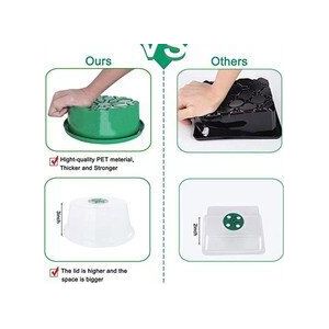Kwekerij Potten Met 13 Gaten Mini Kas Met Geventileerde Lade Indoor Outdoor Plastic Hydrocultuur Container Tuinieren Leveringen