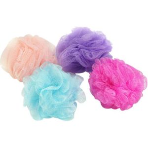 1pc Bad Bal Tubs Scrubber Douche Body Reiniging Mesh Nylon Spons Rijke Bubbels Lichaam Loofah Massage Douche Scrubber Willekeurig