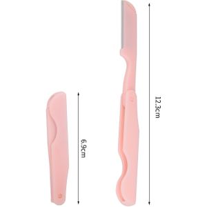 Facial Ontharing Wenkbrauw Shaper Scheren Tarwe Straw Fold Wenkbrauw Trimmer Wenkbrauw Scheermesje Make-Up Tool