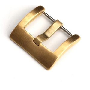 Allbai Aanpassing Mechanische Bronzen Gesp 18/20/22/24Mm Lederen Horlogeband Gesp Messing Horloge onderdelen Bronzen Gesp