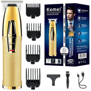 Kemei Professionele Tondeuse Voor Mannen Verstelbare Elektrische Baard Trimmer Oplaadbare Kapper Machine Cordless Metalen Handvat