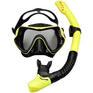 Bril Siliconen Volwassenen Jeugd Gratis Ademhaling Duiken Hd View Snorkel Set Snorkeluitrusting Gezicht Cover Anti Fog Ergonomische Anti Lek