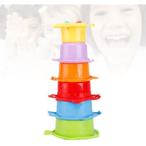 6Pcs Stapelen Cups Speelgoed Kleurrijke Grappige Bad Speelgoed Vroege Educatief Speelgoed Discovery Speelgoed Voor Peuters Baby