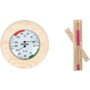 Houten Digitale Thermometer Voor Sauna Hygrometer Zand Timer Kit
