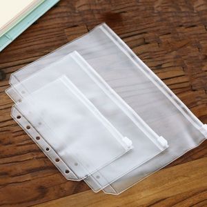 A5/A6/A7 Waterdichte Pvc Spiraal Rits Zak Transparante Losse Vel Kaarthouder Tas Notebook Accessoires