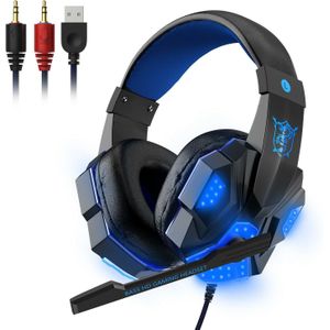 Bentoben Bedrade Professionele Gamer Headset Voor Pc PS4 Gaming Hoofdtelefoon Led Licht Verstelbare Bass Stereo Headset Met Microfoon