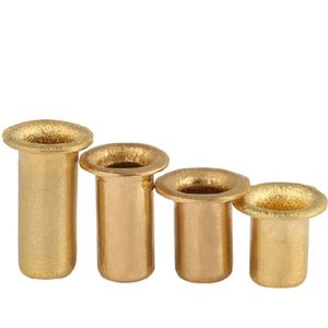 100 STKS M4 Messing Oogje Klinknagel Moer Door Gat Klinknagels Holle Grommet M4 * 3/4/5/6/7/8/9/10/12mm