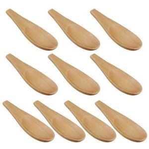 10 Pcs Houten Scoops,Mini Thee Scoop Met Korte Handvat Voor Zout, Melkpoeder, Koffie Bonen, thee Bladeren, Suiker, Badzout