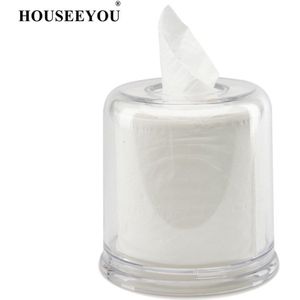 Hoogwaardige Acryl Tissue Box Circulaire Transparante Pompen Tray Plexiglas Huishoudster Decor Toiletrolhouder Servet Houder