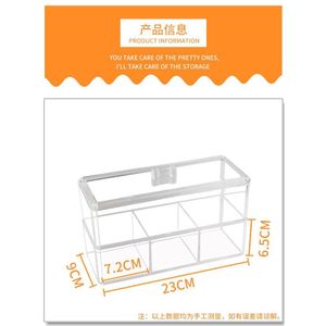 Draagbare Transparante Make-Up Organizer Opbergdoos Acryl Make Up Organizer Cosmetische Organizer Make Opberglades Organizer
