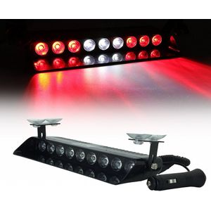 9 Led 12V Auto Vrachtwagen Voorruit Dash Emergency Strobe Lights 16 Patroon Voor Politie Rechtshandhaving Waarschuwing Led Knippert lichten