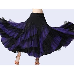 Vrouwen Dansen Kostuums Flamenco Wals Ballroom Dans Rokken Klassieke Concurrentie Praktijk Gelaagde Grote Schommel Spaans Rokken