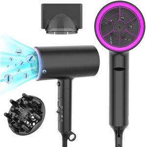 Reizen Haardroger Vouwen Negatieve Ionen Blower 1800W Draagbare Licht Gewicht Compact Size Rustige Kleine Droogt Snel Met 2 nozzles