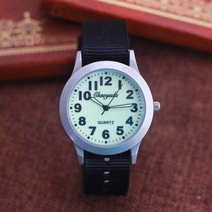 2022 Cyd Jongens Meisjes Outdoor Sport Quartz Horloges Studenten Leren Tijd Klok Mode Lichtgevende Canvas Horloges