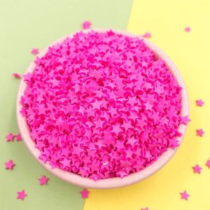 50G Polymeer Zachte Klei Sprinkles Voor Ambachten Kleurrijke Star Vorm Tiny Leuke Plastic Klei Modder Deeltjes Diy Slime accessoires