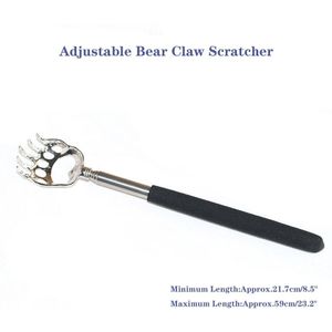 Rvs Claw Back Schraper Handvat Intrekbare Terug Scratcher Extendible Body Massage Krassen Hand Jeuk Hark Stok
