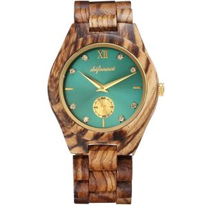 Shifenmei Houten Vrouwen Horloge Mode Vrouwen Hout Horloges Luxe Dames Armband Horloge Quartz Klok Relogio Feminino