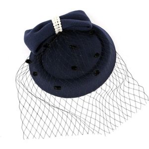 Retro Vrouwen Lady Hoofdtooi Mesh Top Hat Bruids Haar Clip Haaraccessoires Vintage Hoed Fedora