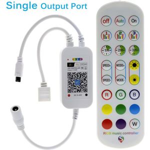 Wifi Rgb Led Controller 5V-24V Ir Afstandsbediening Dimmer Wifi Draadloze Smart Muziek Controller Werk Met app Voor Rgb Led Strip