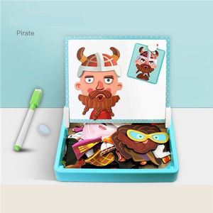 Baby Speelgoed Kid Magnetische Puzzel 3D Puzzel Verkeer Oceaan Letter En Nummer Houten Puzzel Vroege Educatief Kinderen