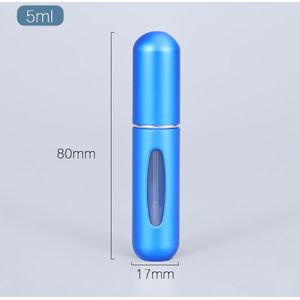 Umetass 5Ml Parfum Fles Spuit Draagbare Mini Geur Doseren Fles Geanodiseerd Aluminium Case Cosmetische Container 1 Stuk