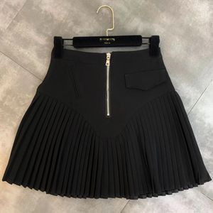 Deat Lente Zomer Hoge Taille Zwarte Korte Mini Plooirok Vrouwen MH561