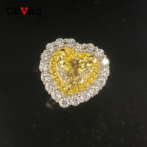Oevas Vonken Hoge Carbon Diamond Moissanite Wedding Ring Voor Vrouwen Top 100% 925 Zilver Dames Anniversary Sieraden